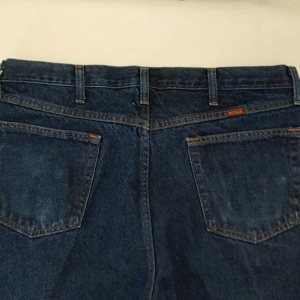 Rustler Men's Size 38W 100% Cotton Straight Legged Jeans